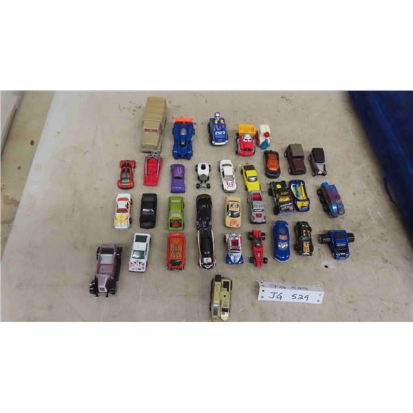 Box Full of Hot Wheels, Majorettes, Corgis, Matchbox Toy Cars