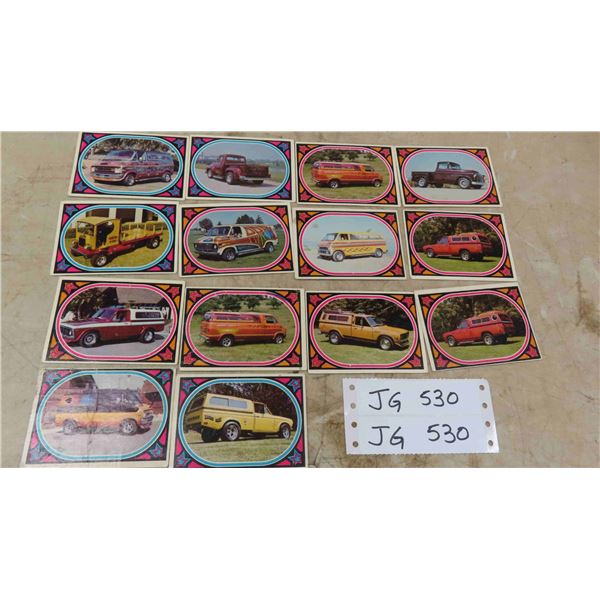 14 Vintage Truckin' Cards - Donruss 1975