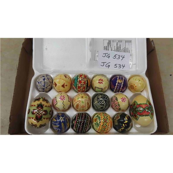 16 Hand Done Ukrainian Eggs