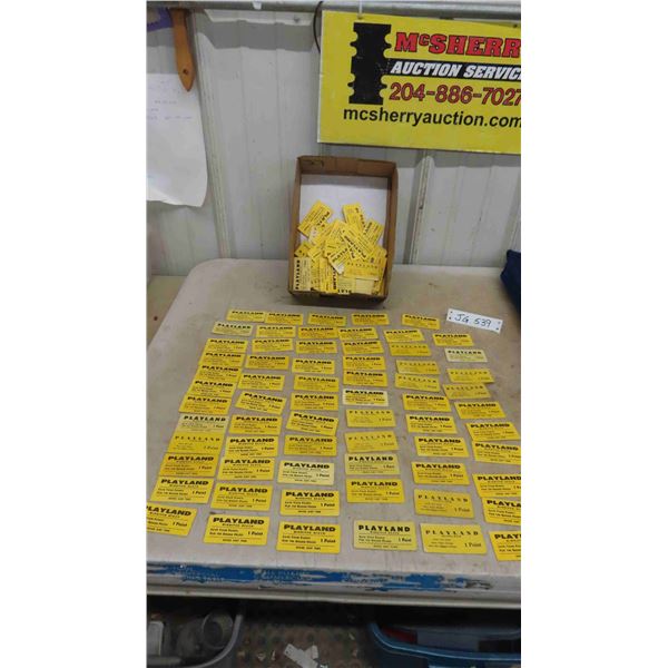 Lot of 100++ Prize Coupons from Winnipeg Beach Playland. 1 Prize Coupon has 