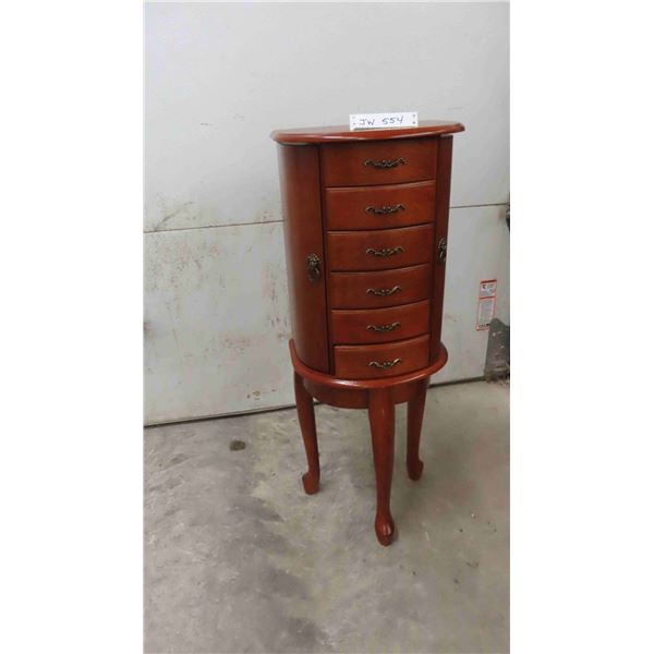 Wooden Stand Up Jewelry Box 10"x 13" x 35"