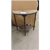 Image 2 : Half Moon Side Table 12" x 12" x 24", Wooden Kitchen Chair