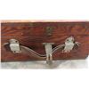 Image 11 : Trunk 22" x 24" x 39", Suitcase + Wooden Chest 8" x 12" x 18" , Clasp Broken