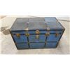Image 4 : Trunk 22" x 24" x 39", Suitcase + Wooden Chest 8" x 12" x 18" , Clasp Broken