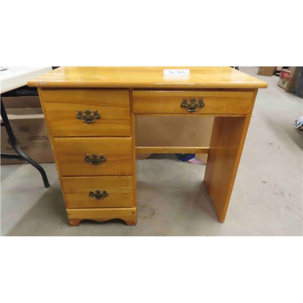 4 Drawer Wooden Desk 18" x 30" x 34" 