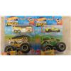 Image 4 : 8 New Hot Wheels in Packages Monster Trucks with Bonus Car