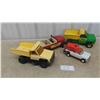 Image 1 : 4 Tonka Trucks ; 2 Dump Trucks 6" x 6" x 14" , Jeep 6" x 6" x 13", Ambulance 4" x 5" x 9.5"