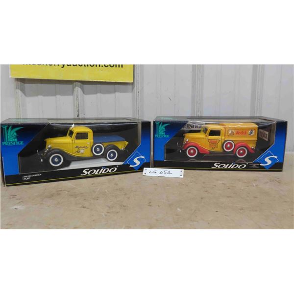 2 New Prestige Die Cast: Michelin + Kodak Cameras Advertisement on Ford Trucks