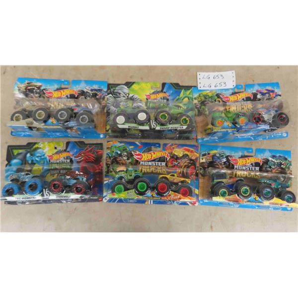 New in Package 6 Hot Wheel Monster Trucks