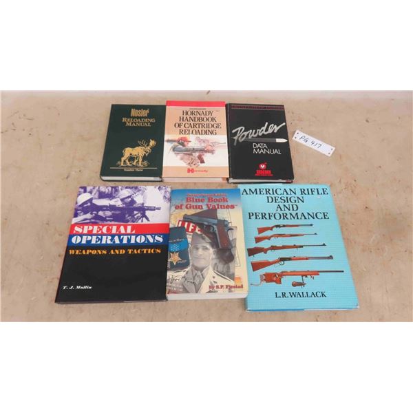 6 Books on Guns ; American Rifle Design + Performance, Hornady Hand Book, 