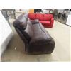 Image 3 : Leather / Leather Style 80" Wide Couch - Nice Condition but 1 rip shown in last picture