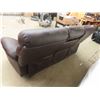 Image 4 : Leather / Leather Style 80" Wide Couch - Nice Condition but 1 rip shown in last picture