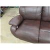 Image 6 : Leather / Leather Style 80" Wide Couch - Nice Condition but 1 rip shown in last picture