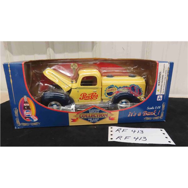 1940 Ford 1/2 Ton Replica Die Cast Pepsi Cola Delivery Bank 1:18 Scale