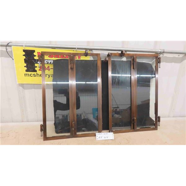 Fireplace Doors, 5 NIL Tempered Glass 20" x 27" Antique Brass Finish