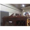 Image 2 : Walnut Corner China Cabinet - 1 glass missing 65" t x up to 32" x up to 20" 