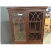 Image 3 : Walnut Corner China Cabinet - 1 glass missing 65" t x up to 32" x up to 20" 