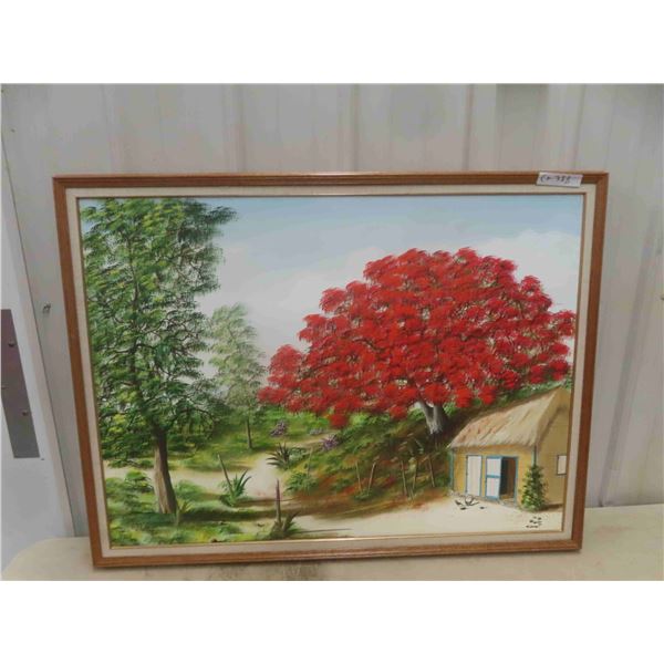 Painting on Canvas - A. Santana '97 , 32" x 42"