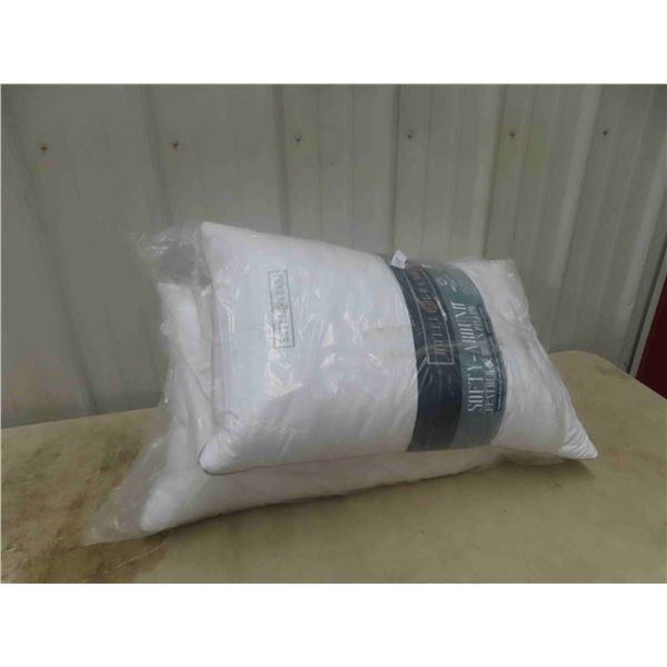 2 New Hotel Grand Soft- Feather + Down Pillow - Queen