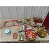 Image 1 : Old Tins ; Riley Toffee, Biscuit, Modern Coke Tray, Player Tobacco Tin