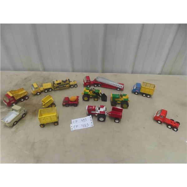 Tonka Toys; Truck, Tractors, Trailer - 16 Items