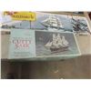 Image 4 : 3 Wooden Ship Models: Danmark 1:25 Scale, Cutty Sark 23" Long, Golden Hind 480