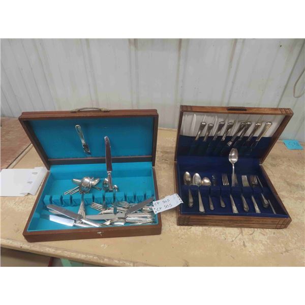 2 Chests with Flatware/ Silverware
