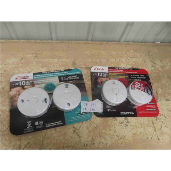2 Kidde Smoke + Carbon Monoxide Alarms