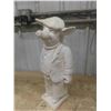 Image 3 : Cement Girl Yard Water Fountain + Pig Plaster Ornament 25" tall