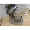 Image 7 : Cement Girl Yard Water Fountain + Pig Plaster Ornament 25" tall