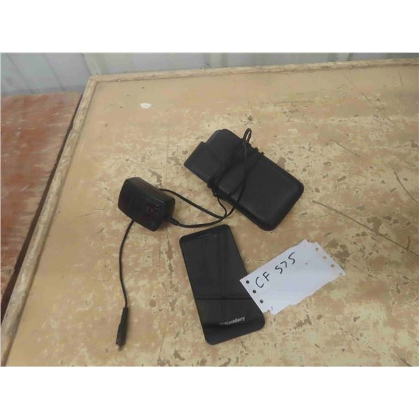 Blackberry Cell Phone - with Charger + Soft Case - Untested