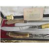 Image 4 : Gold Plated Flatware Set + Sheffield Bone Handled Carving Set