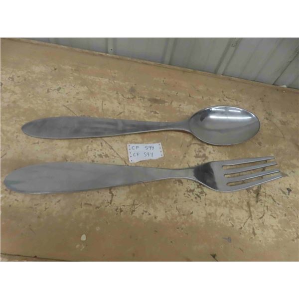 Wall Décor 29" Long Metal Spoon + Fork
