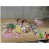 Image 1 : 3 Porcelain Dolls, Doll Cloths, Fabric
