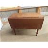 Image 2 : Country Drop Leaf Table ; Extended 28.5" x 38" x45" , Stored ; 28.5" x 19" x 45"