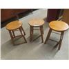 Image 1 : 3 Wooden Stools 13" x 18"