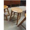 Image 3 : 3 Wooden Stools 13" x 18"