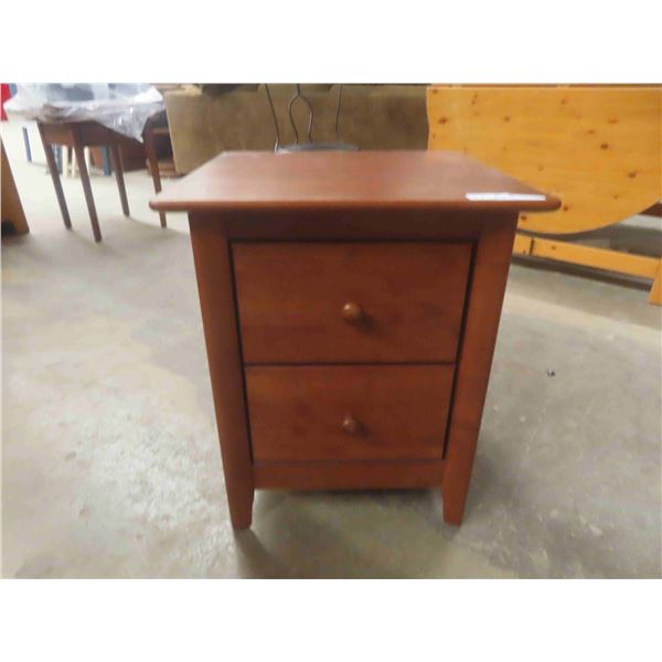 Modern 2 Drawer Night Stand 13" x 16" x 32"