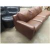 Image 2 : 2 pc Leather Couch 120" Wide