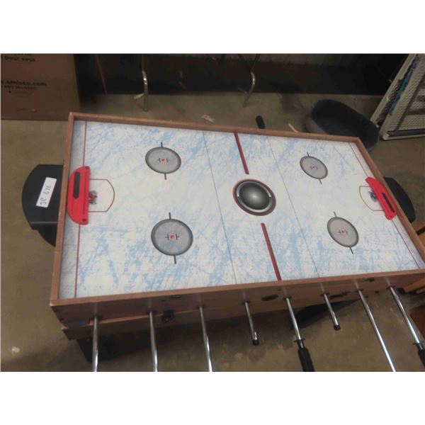 Games Table - Air Hockey, Foos Ball + Pool with Accessories 23" x 32" x 43"