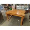 Image 1 : Wooden Table with Drop Leaf - Extended Size 29" x 39" x 87", Folded Down 29" x 39" x 47" 