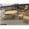 Image 1 : Pedestal Table 29" x 42" x 59" & 3 Chairs