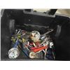 Image 3 : Rolling Tool Box + Storage Bin Full of Milwaukee ; Drill, Crescent + Wrenches, 