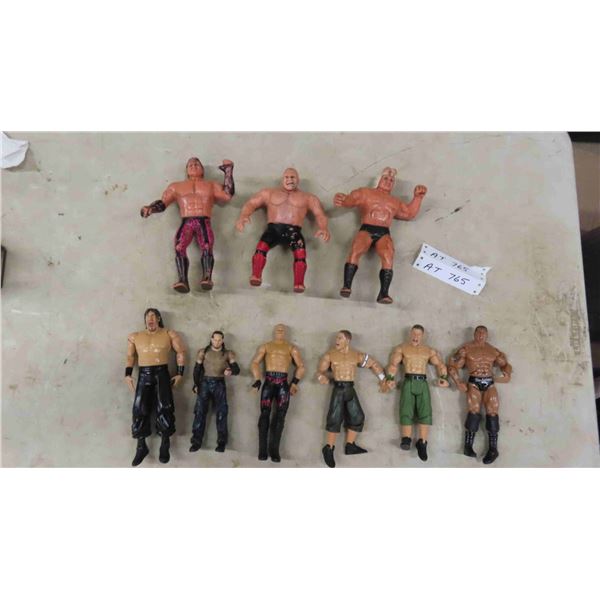 Vintage Wrestlers Figure ; (6) 2003 + (3) 1985