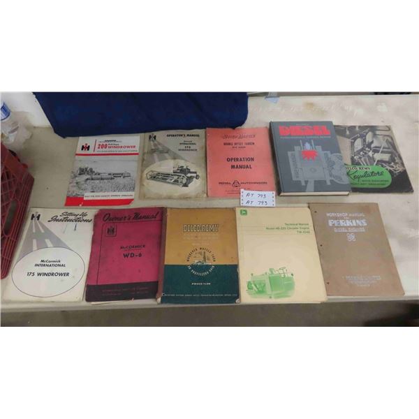 Farm Machinery Manuals ;John Deere, McCormick, Dresel, plus more