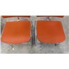 Image 5 : 4 Steel Case Vintage Orange Chairs
