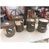 Image 1 : 4 Military Canisters - 2 Sizes ; (3) 12" x 14" t & (1) 12" x 18" t