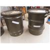 Image 2 : 4 Military Canisters - 2 Sizes ; (3) 12" x 14" t & (1) 12" x 18" t