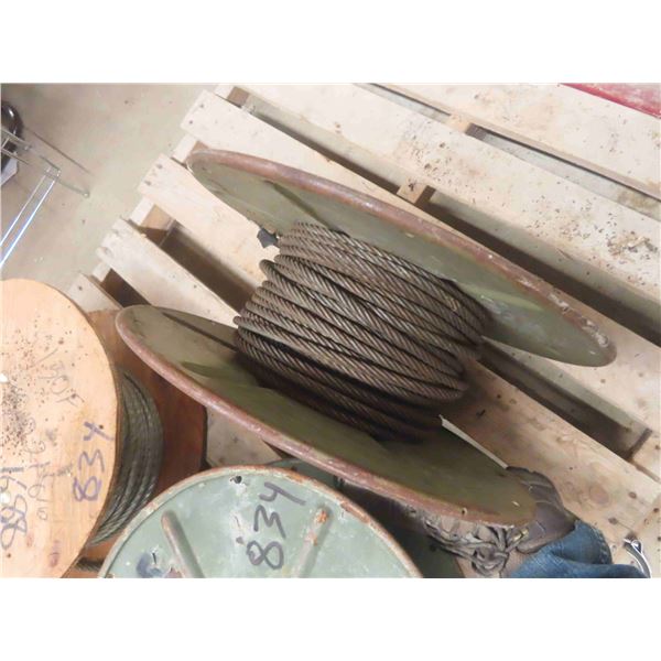 3 Partial Rolls of Braded Cable 1/2" to 3/4"