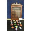 Image 1 : Complete Set of 16 Tea Pots Wade Red Rose Figurines with Wall Cabinet